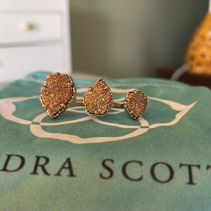 EUC Kendra Scott rose gold drusy ring 💍